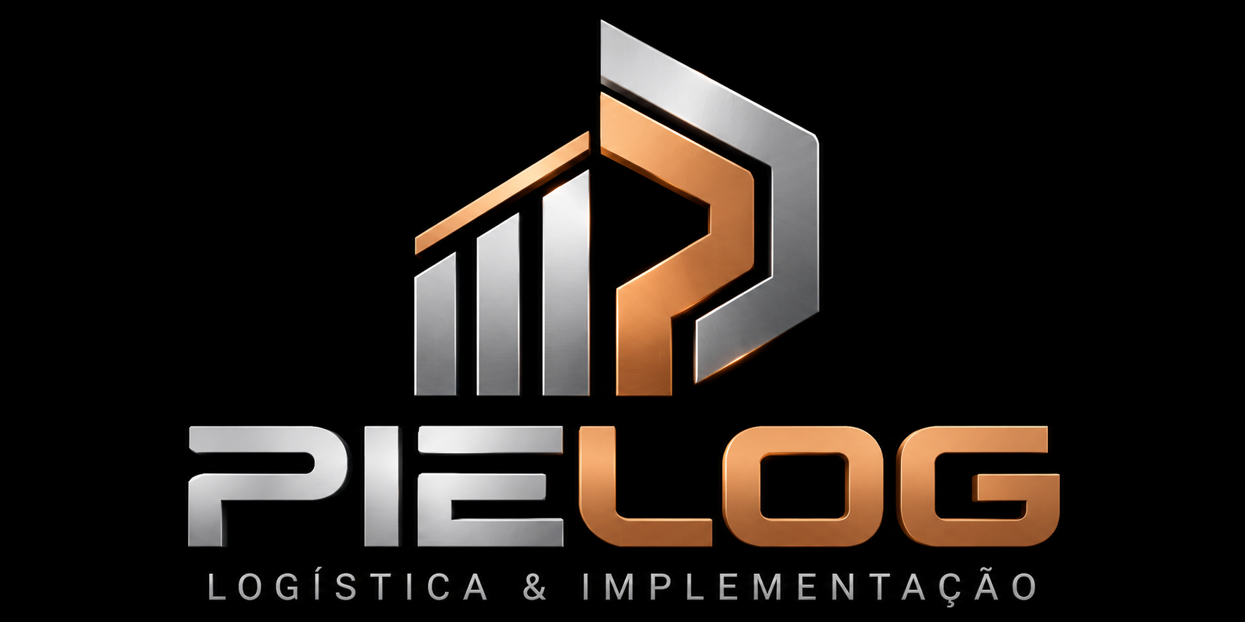 Conceito visual da marca PIELOG — Logística & Implementação